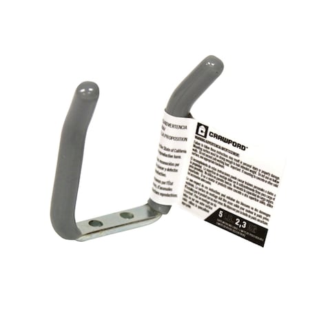 Crawford Crawford Vinyl Coated Gray Steel Small Storage Hook 5 lb. cap. 1 pk SS21-20